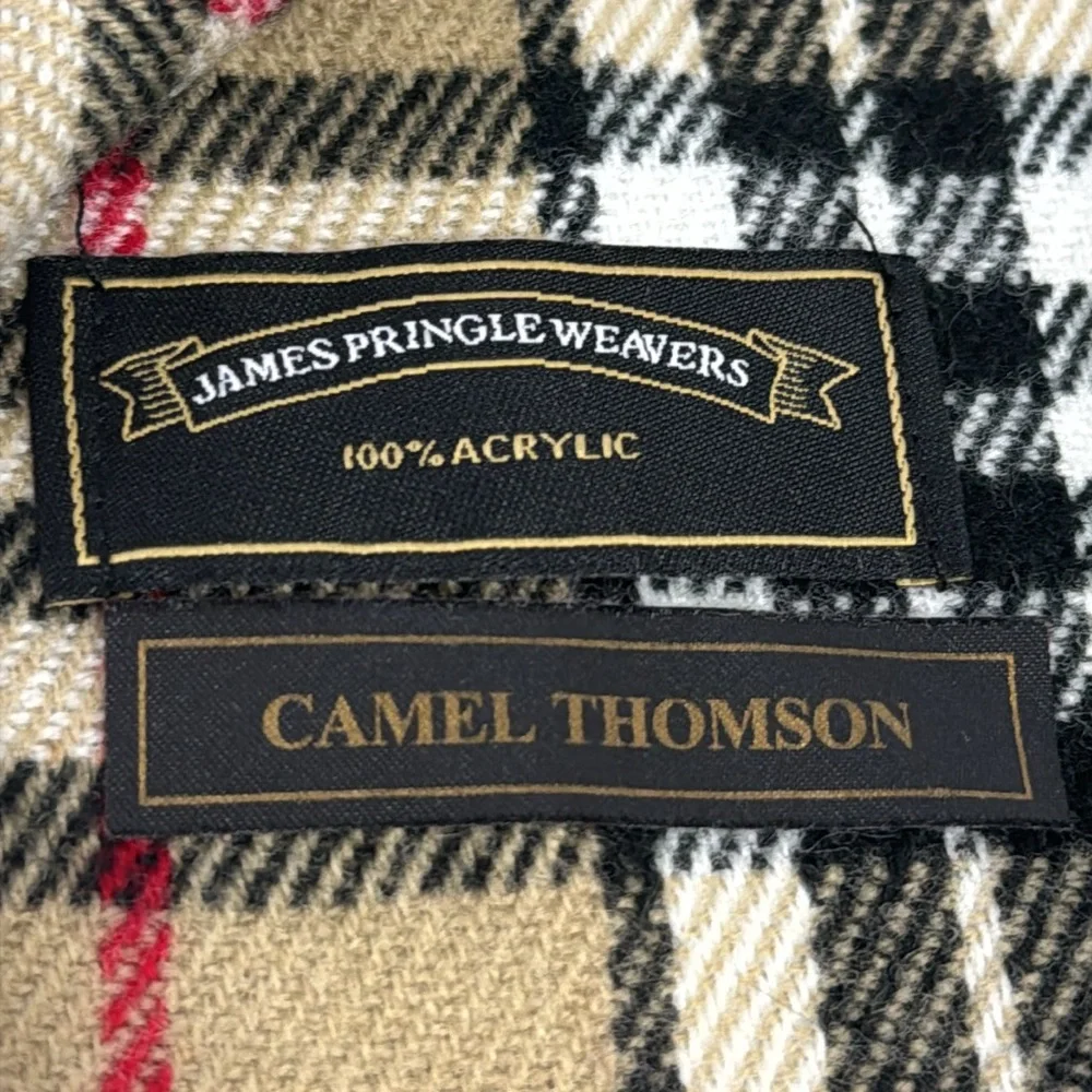 JAMES PRINGLE WEAVERS Scarf “Camel Thomson” With Fringe Size 11”x53”